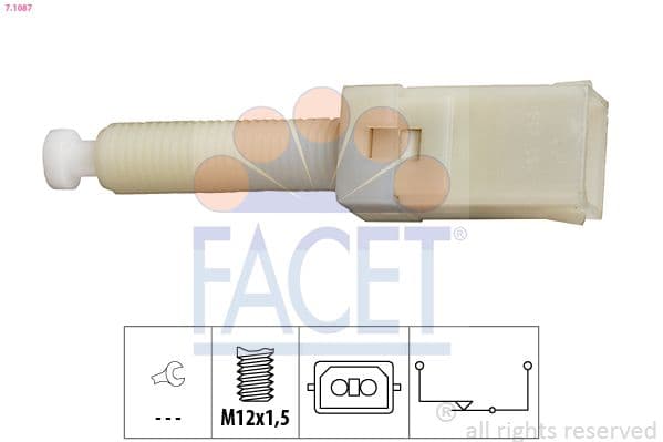 Comutator lumini frana FACET Made in Italy - OE Equivalent 7.1087