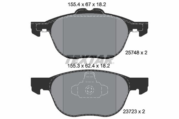 set placute frana,frana disc TEXTAR Q+ 2574801
