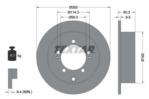 Disc frana TEXTAR 92148600