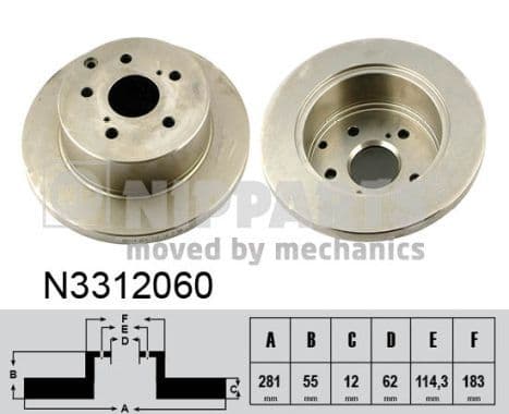 Disc frana NIPPARTS N3312060