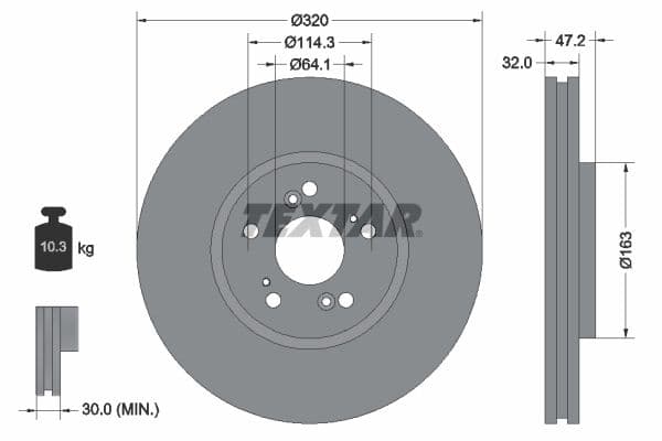 Disc frana TEXTAR 92194900