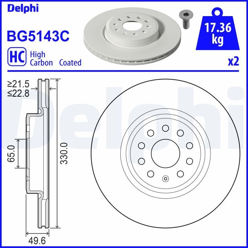 Disc frana DELPHI BG5143C