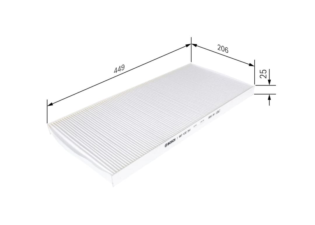 Filtru, aer habitaclu BOSCH 1 987 432 541