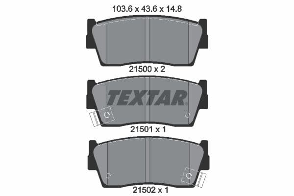 set placute frana,frana disc TEXTAR 2150001