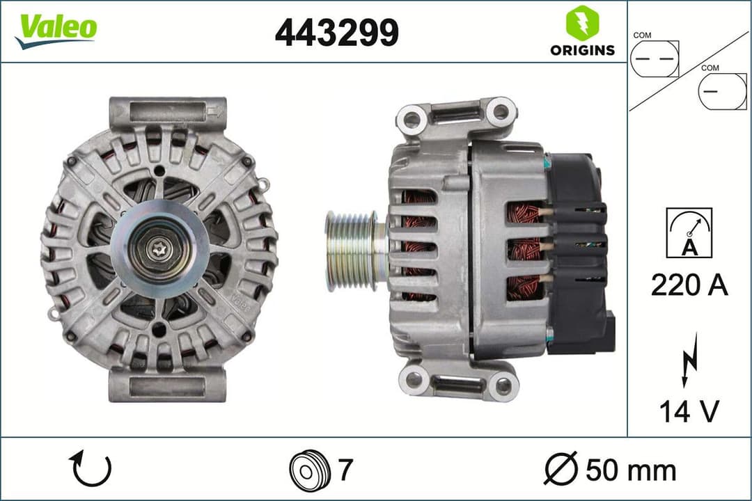 Generator / Alternator VALEO ORIGINS 443299