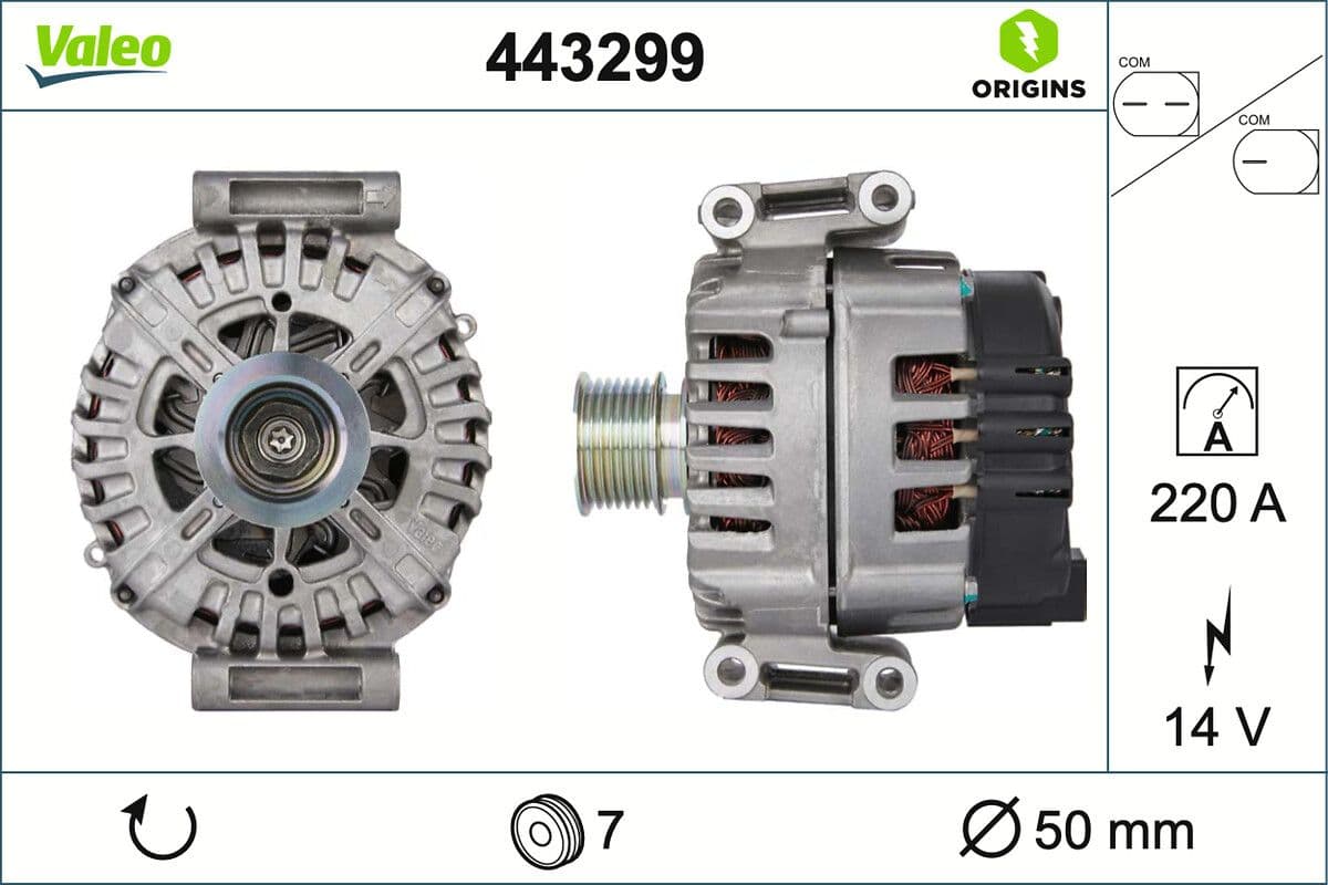 Generator / Alternator VALEO ORIGINS 443299