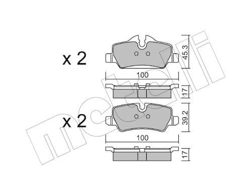 set placute frana,frana disc METELLI 22-1014-0