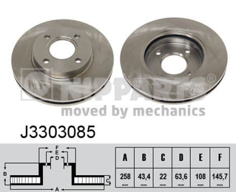 Disc frana NIPPARTS J3303085