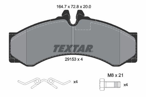 set placute frana,frana disc TEXTAR 2915301