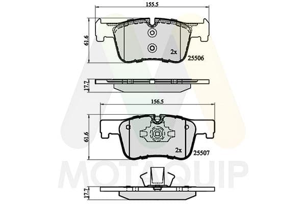 set placute frana,frana disc MOTAQUIP LVXL1729
