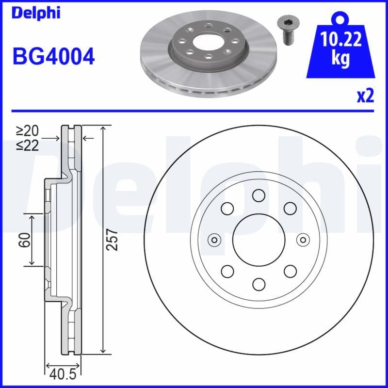 Disc frana DELPHI BG4004