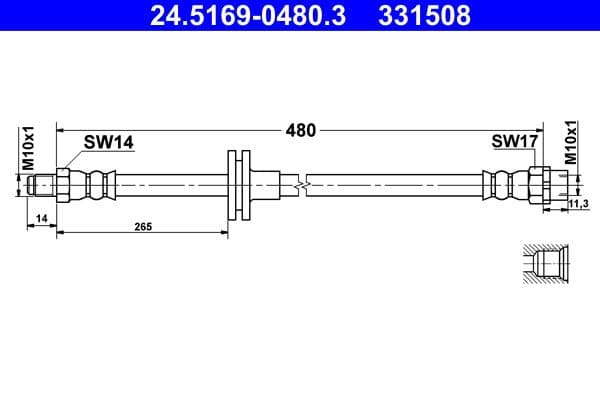 Furtun frana ATE 24.5169-0480.3