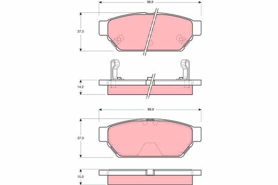 set placute frana,frana disc TRW GDB3045