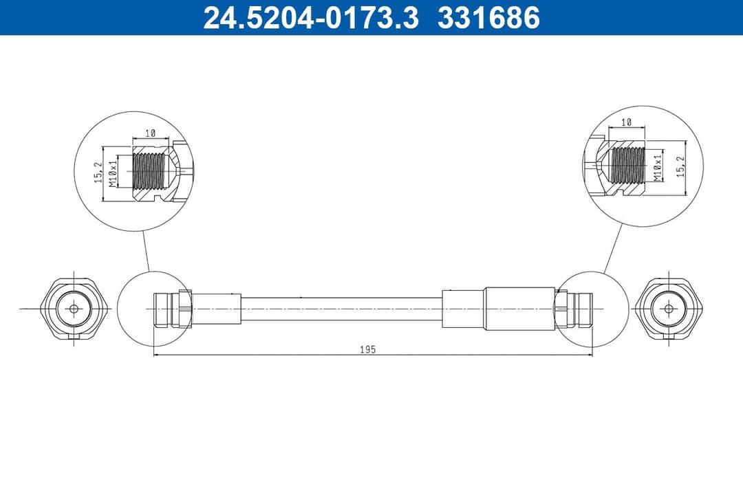 Furtun frana ATE 24.5204-0173.3
