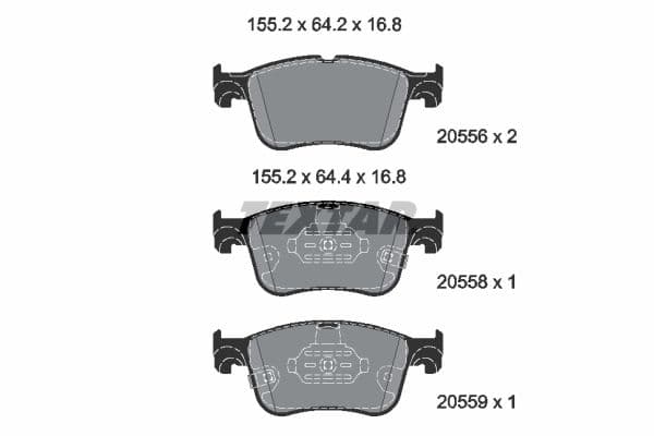 set placute frana,frana disc TEXTAR Q+ 2055601