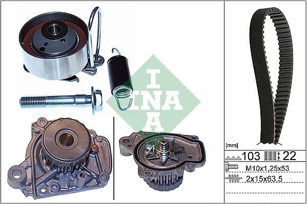 Set pompa apa + curea dintata Schaeffler INA 530 0505 31