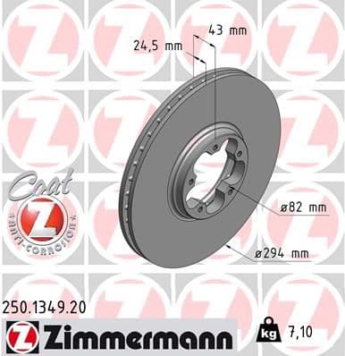 Disc frana ZIMMERMANN COAT Z 250.1349.20