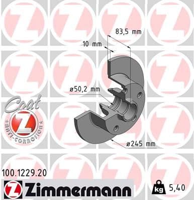 Disc frana ZIMMERMANN COAT Z 100.1229.20