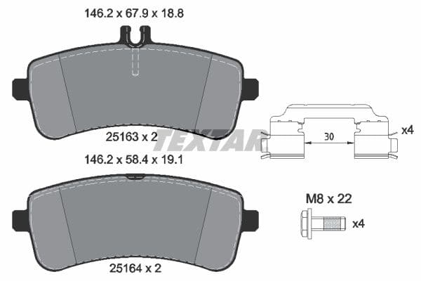 set placute frana,frana disc TEXTAR Q+ 2516302