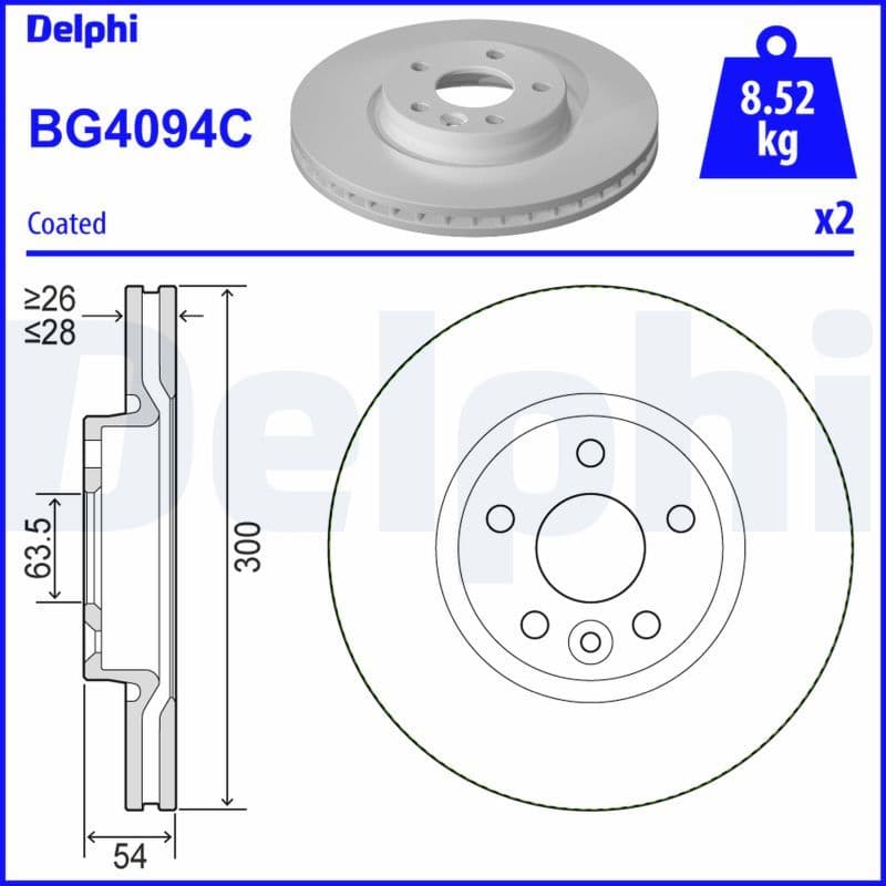 Disc frana DELPHI BG4094C