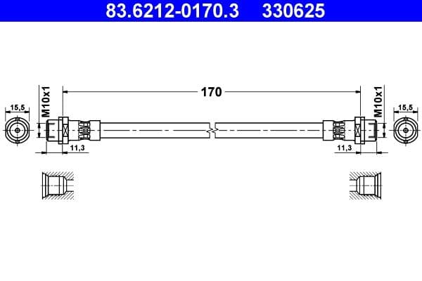 Furtun frana ATE 83.6212-0170.3