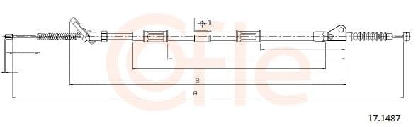 Cablu, frana de parcare COFLE 17.1487