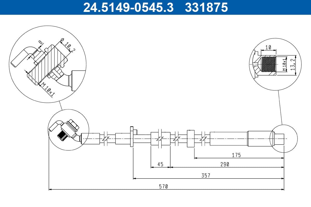 Furtun frana ATE 24.5149-0545.3