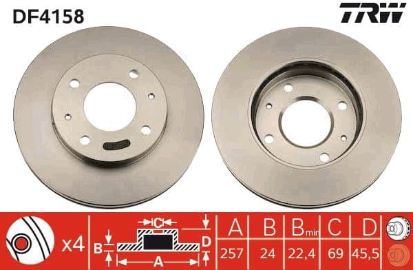 Disc frana TRW DF4158