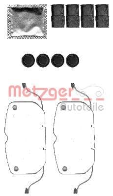 Set accesorii, placute frana METZGER 109-1792