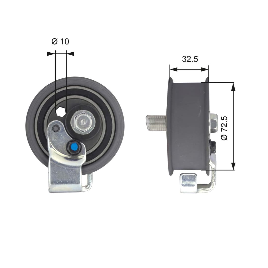 rola intinzator,curea distributie GATES PowerGrip™ T43065