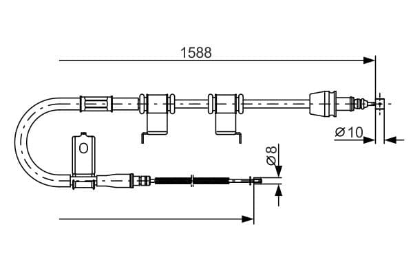 Cablu, frana de parcare BOSCH 1 987 482 359