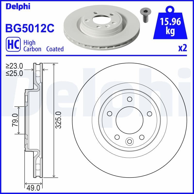 Disc frana DELPHI BG5012C