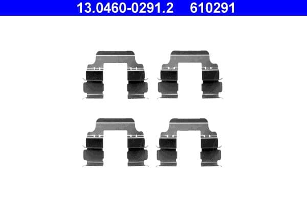 Set accesorii, placute frana ATE 13.0460-0291.2