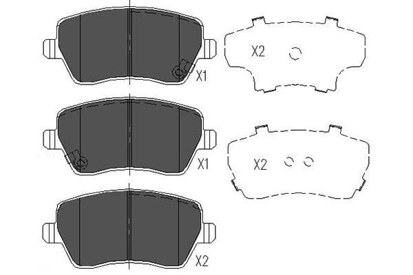 set placute frana,frana disc KAVO PARTS KBP-8522