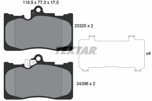 set placute frana,frana disc TEXTAR 2032501