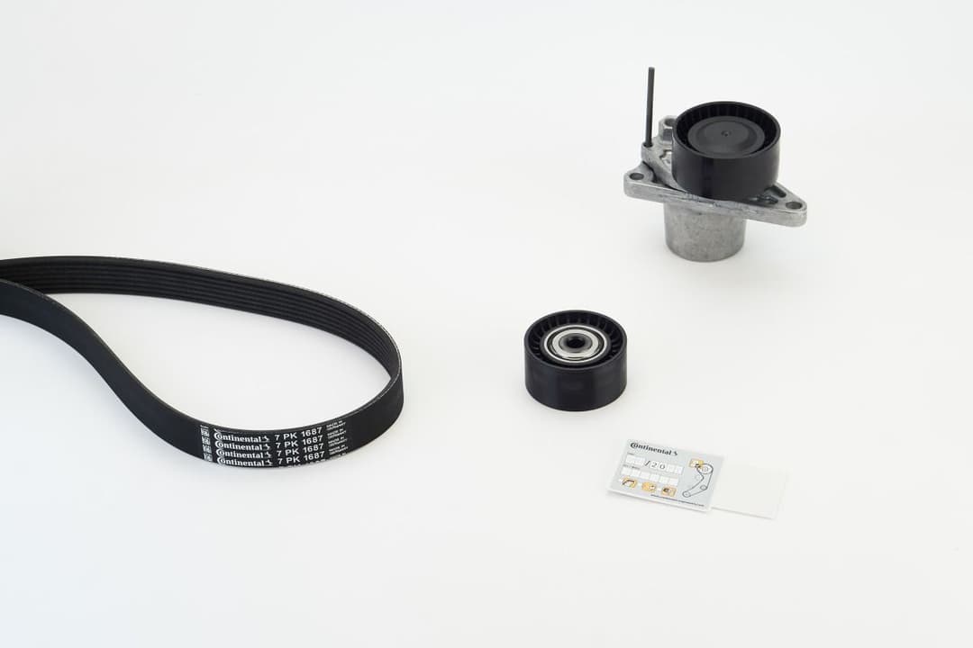 Set curea transmisie cu caneluri CONTINENTAL CTAM 7PK1687K1