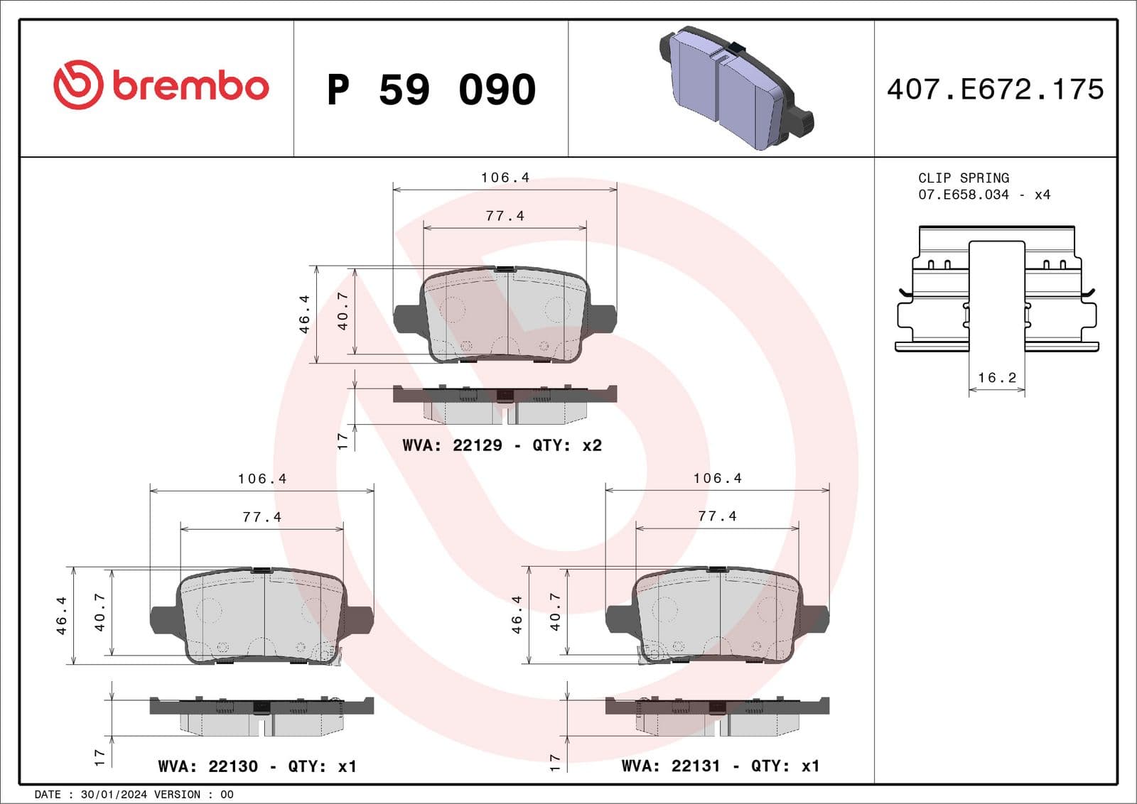 set placute frana,frana disc BREMBO PRIME LINE P 59 090