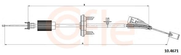 Cablu, frana de parcare COFLE 10.4671