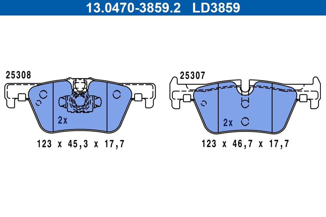set placute frana,frana disc ATE Ceramic 13.0470-3859.2