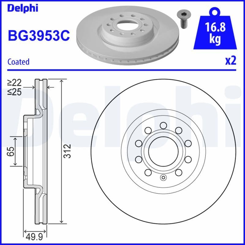 Disc frana DELPHI BG3953C