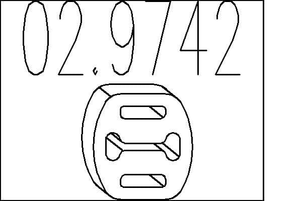 tampon cauciuc,amortizor esapament MTS 02.9742