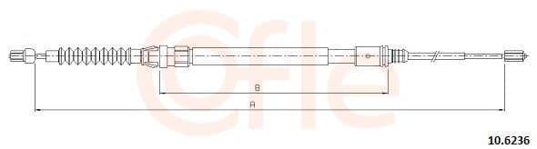 Cablu, frana de parcare COFLE 10.6236