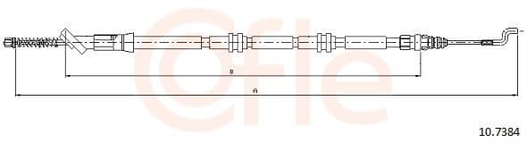 Cablu, frana de parcare COFLE 10.7384