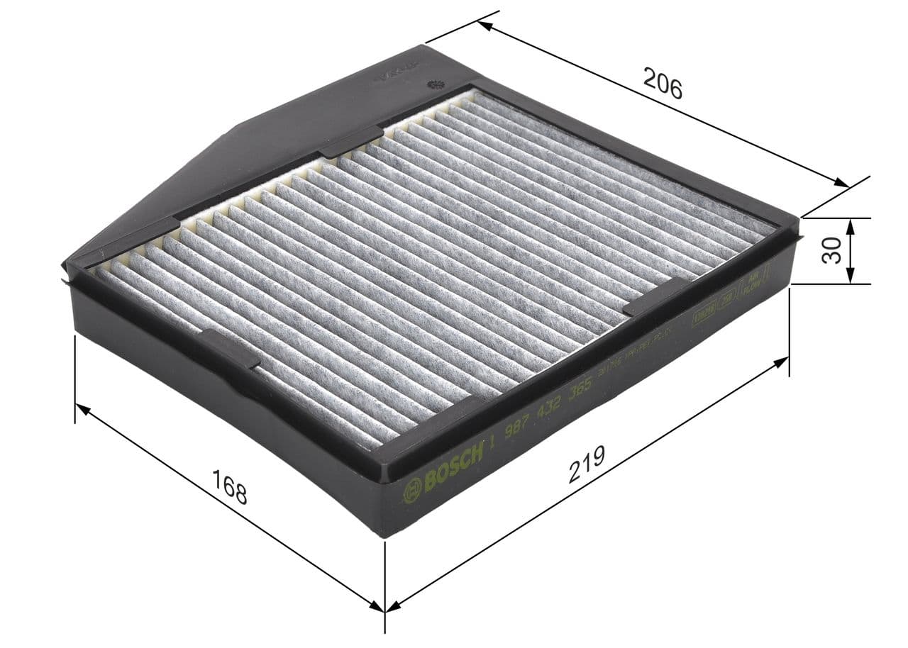 Filtru, aer habitaclu BOSCH 1 987 432 365