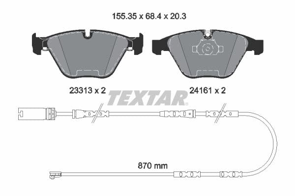 set placute frana,frana disc TEXTAR Q+ 2331307