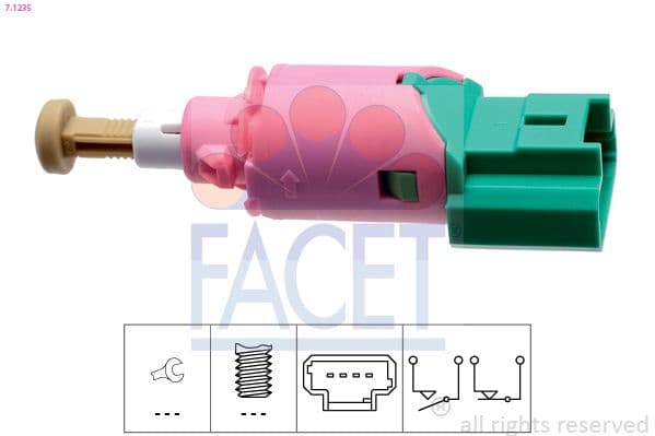Comutator lumini frana FACET Made in Italy - OE Equivalent 7.1235