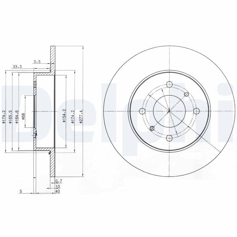Disc frana DELPHI BG3764