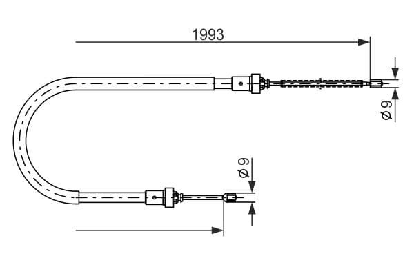Cablu, frana de parcare BOSCH 1 987 482 233