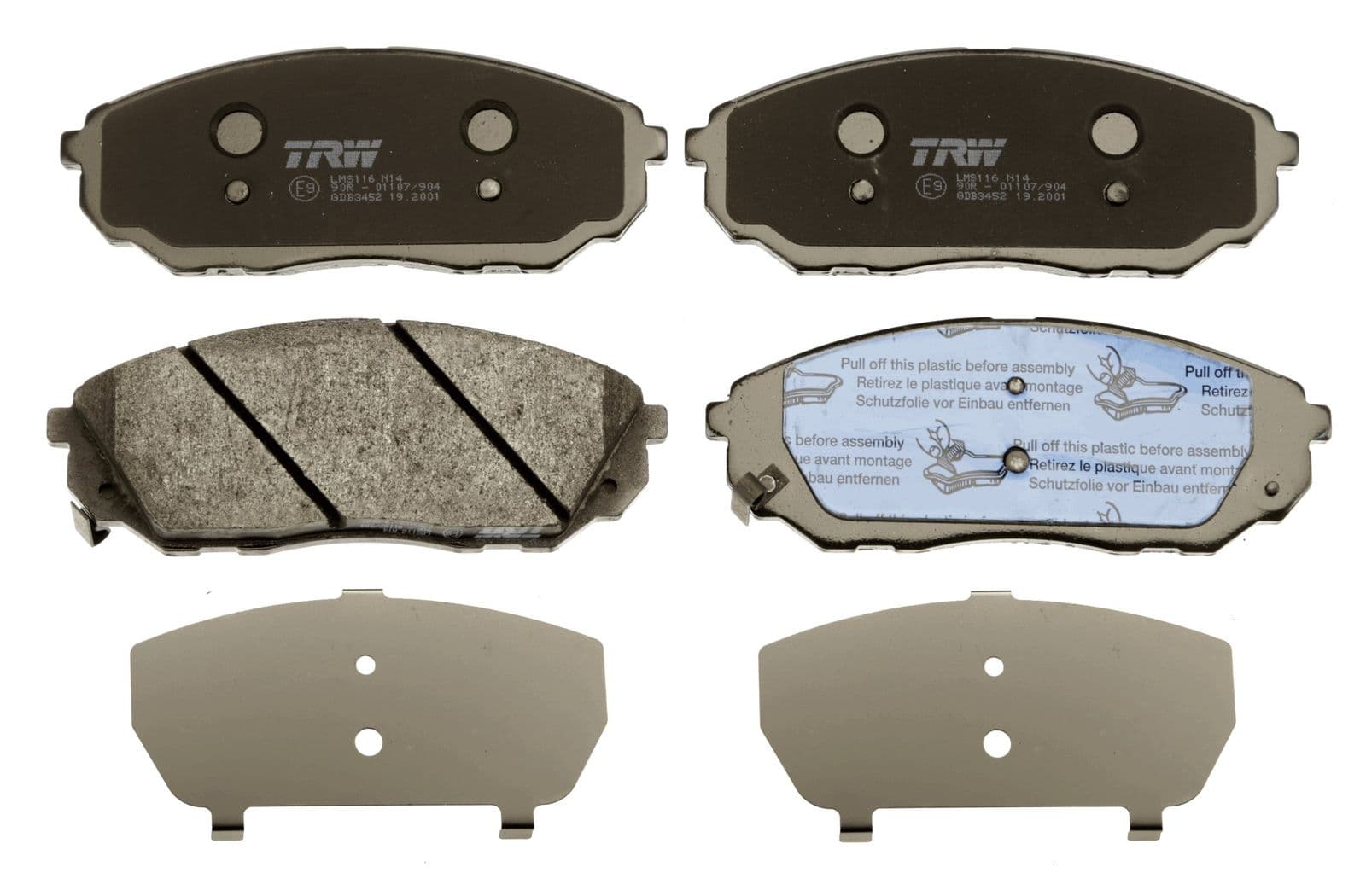set placute frana,frana disc TRW GDB3452