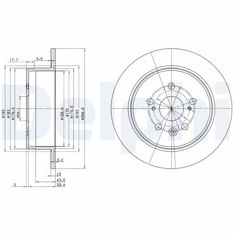 Disc frana DELPHI BG2594